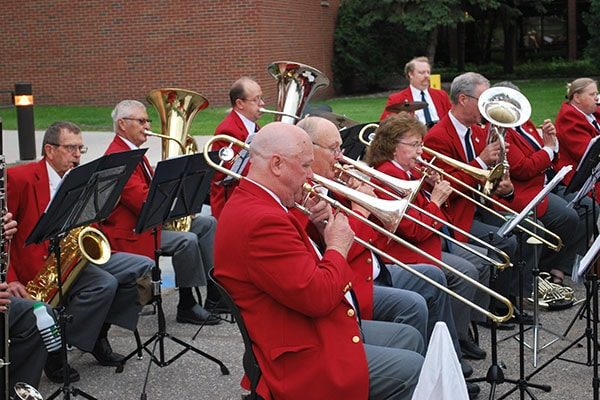 Red River Valley Veterans Concert Band performing outdoors